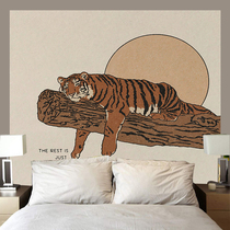 Biх Bins hang bu morandi tiger art wall wall room hese room handom room dorm