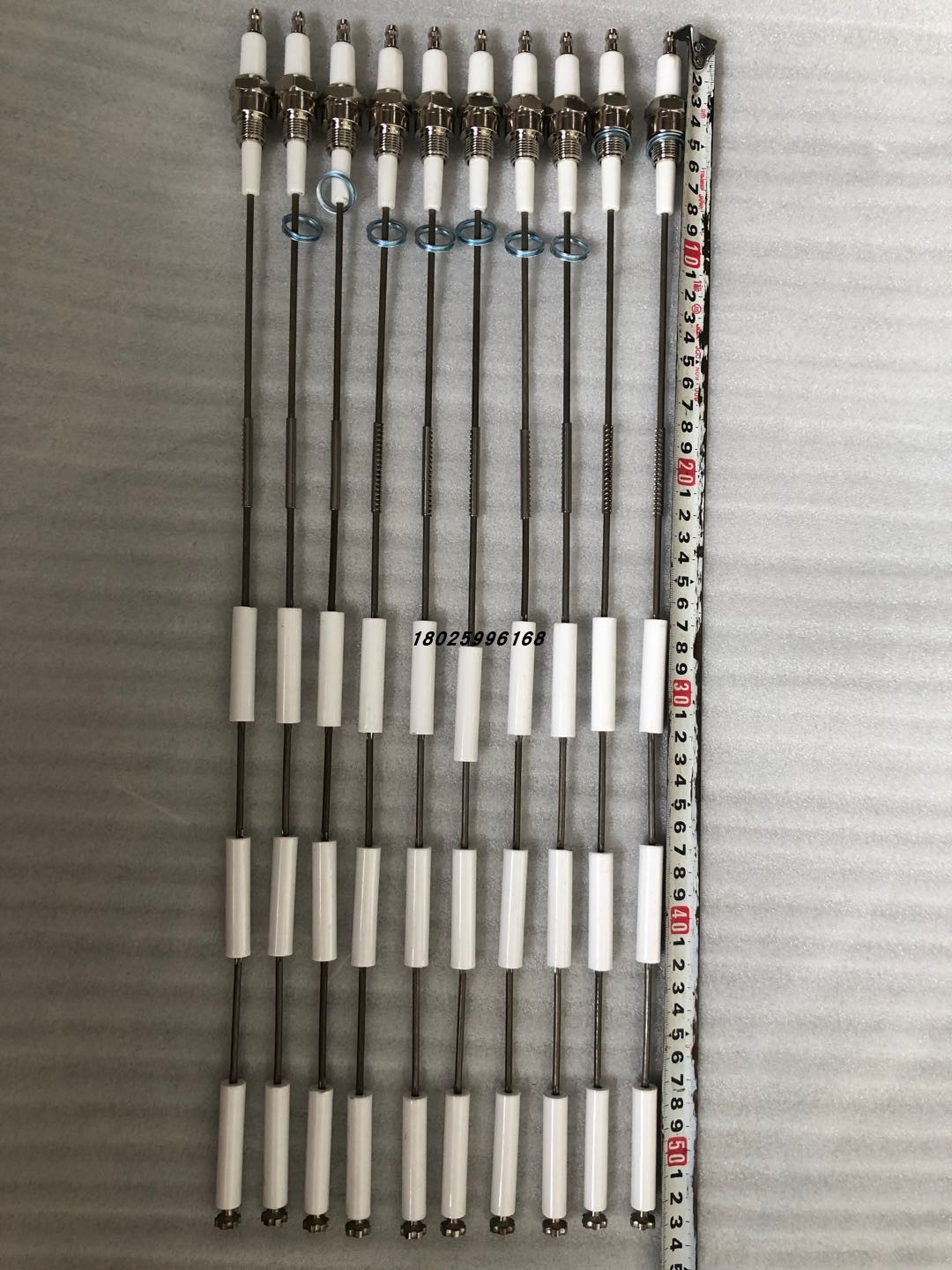 Custom-made natural gas burner ignition electrode ignition rod with plum blossom head spark plug detection electrode