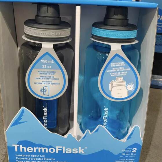 국내 코스트코 구매 THERMOFLASK 스포츠 물병 주전자 컵 2개입 950ml 입이 넓고 세척이 간편함