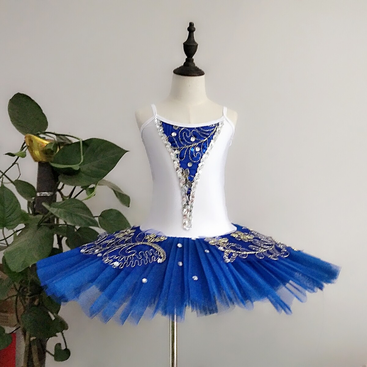 New children's adult ballet skirt June 1 dance performance costume blue blue and white rhyme blue and white porcelain custom