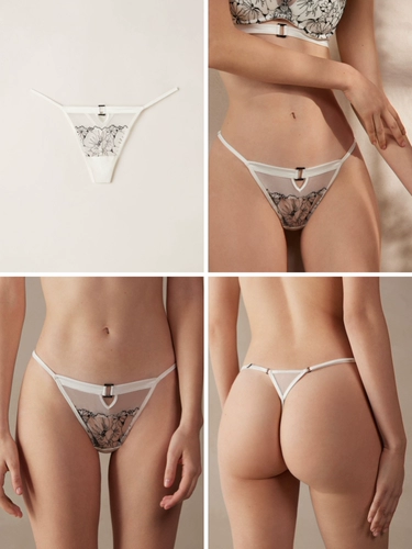 [SPD Spot] Intimissimi Fashion New Women Sexy Women Creseping Thong Thongy Panty Panties