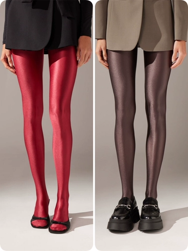 Женские глянцевые модные колготки Calzedonia, однотонные, высокоэластичные, удобные с внутренней стороны, MODC1586