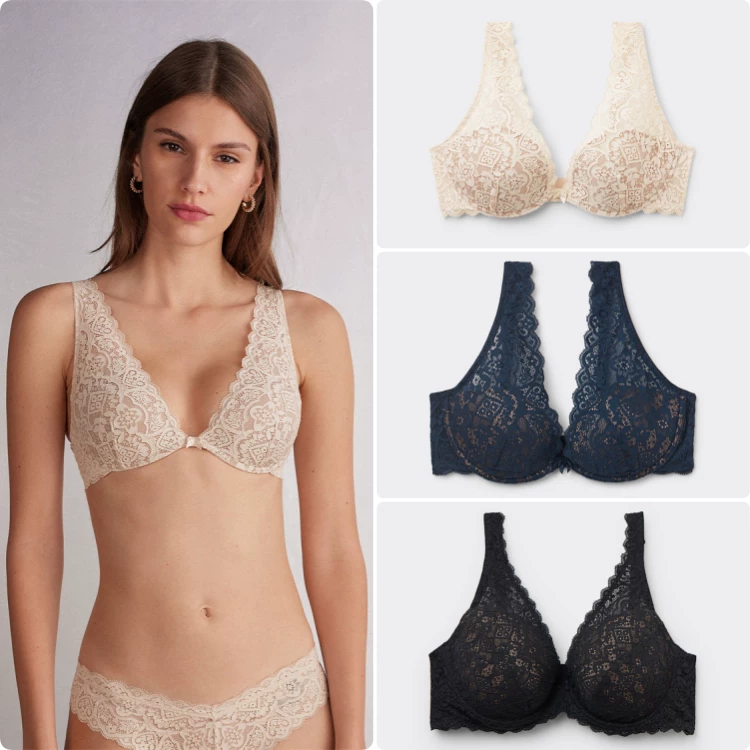 Классическое женское нижнее белье Intimissimi, сексуальное, тонкая чашечка, бюстгальтер Elena кружева RID97L