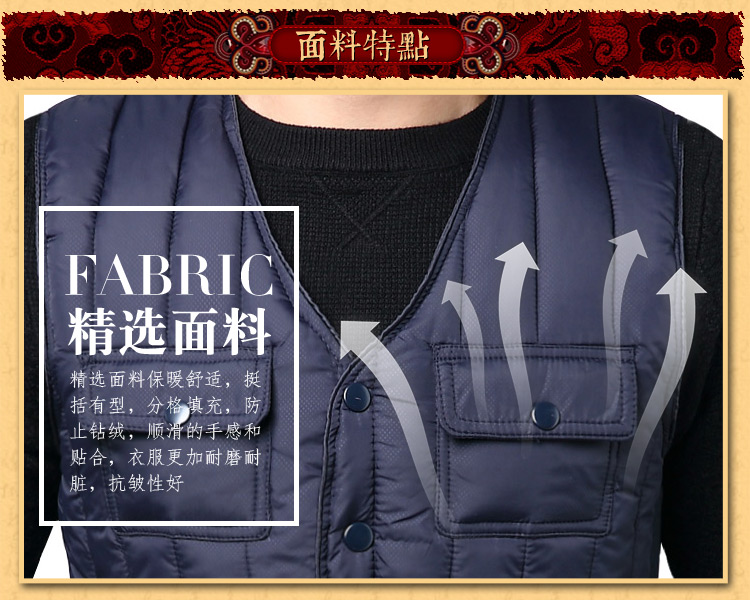 2018 nam trung niên mới size lớn xuống cotton vest rộng size ấm áp vest mùa đông vest giản dị áo khoác ba lỗ nam