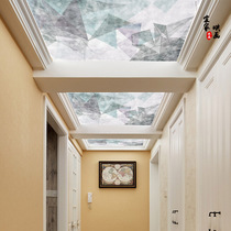 Nordic 3D abstract cloud art glass ceiling transparent light piece small fresh light luxury transparent plexiglass ceiling