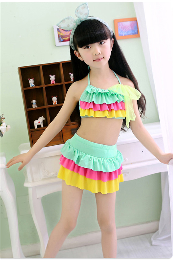 Bộ đồ bơi bé gái dễ thương của Hàn Quốc size bé một mảnh váy bé gái váy bikini phù hợp với bikini - Bộ đồ bơi của Kid đồ bikini cho trẻ em