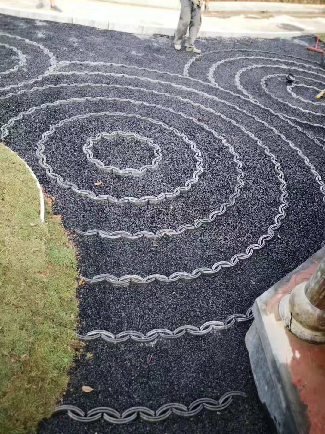 Black washed stone dark grey gravel garden paved road stone head day style Landscape Green Stone Sharp Corner Small Pebble Batch