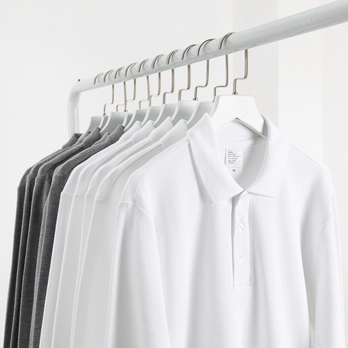 Хлопковая осенняя футболка polo, цветной базовый лонгслив для отдыха подходит для мужчин и женщин