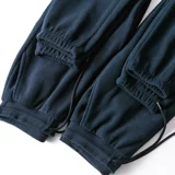 Японские ретро зимние джинсы с начесом, однотонные спортивные штаны