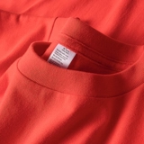 Хлопковая красная базовая приятная телу футболка подходит для мужчин и женщин, свободный крой