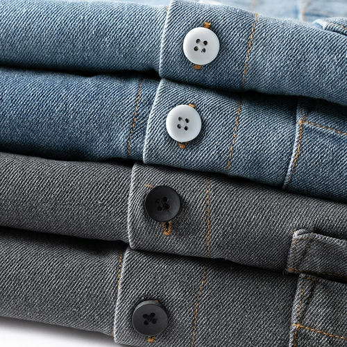 Японская ретро осенняя джинсовая цветная рубашка для отдыха, куртка подходит для мужчин и женщин