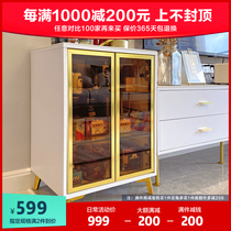 Minimalist side cabinet TV cabinet combination suit bucket cabinet telescopic small family style light luxury hall furniture Nordic side cabinet