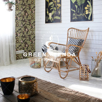 Greentenda Jane luxury rattan chair bedroom single leisure Indonesia Nordic natural rattan chair sofa ins Vine Chair