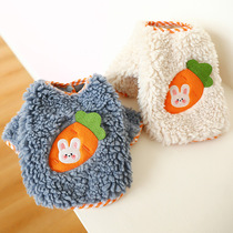 Autumn and winter lamb suede warm and cold pet clothes Puppy kitsch Cat Fur Carrots Rabbit KL Home