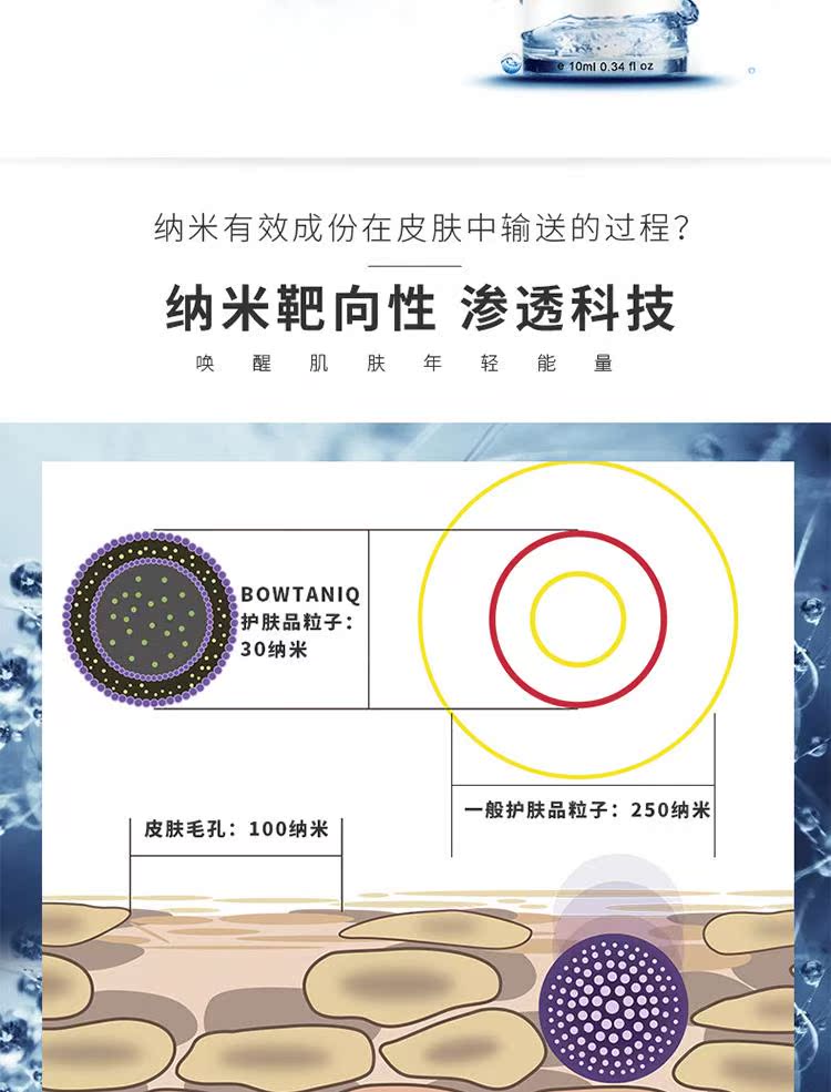Úc Bowtaniq gốc chất lỏng dưỡng ẩm làm trắng da mặt để sửa chữa nếp nhăn 10ml * 3 serum 24k hàn quốc