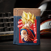 Cartoon cartoon Super Symans epiphany Super Seven Dragon Ball joint wallet Mens personality Young money clip student card bag