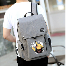 2022 new double shoulder bag mens large capacity casual computer backpack travel fashion boomer high school college student bag