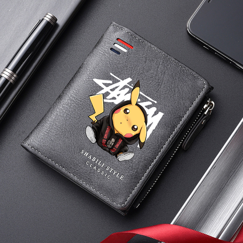 2026 New Style Boys' Wallet for Teenagers, Middle and High School Students, College Students, Small Wallet, Children's Zipper Wallet, Coin and Card Holder