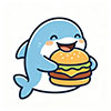 小海豚美食代下的LOGO