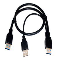 USB2 0 turn a public two-three-head mobile phone data line two-in-one double head plus for charge extension cord 3A