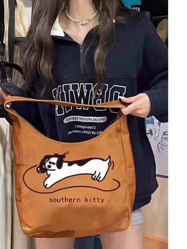 Оригинальная милая вместительная и большая сумка на одно плечо для отдыха