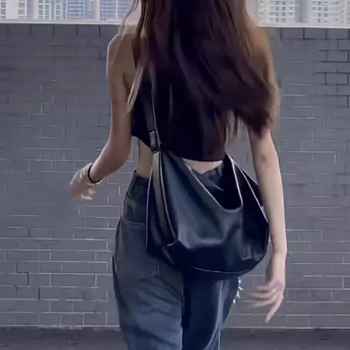 Вместительная и большая сумка на одно плечо для отдыха, сумка через плечо, в корейском стиле