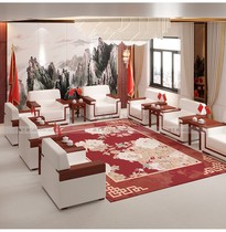 Office business VIP reception and negotiation conference room lobby reception single-seat office sofa coffee table combination