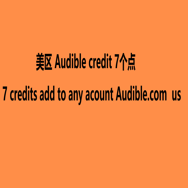Directly Top up Your Us Audible Us Credit Account for Audiobooks, and the 7 Credits Will Be Directly Credited to Your Personal Account