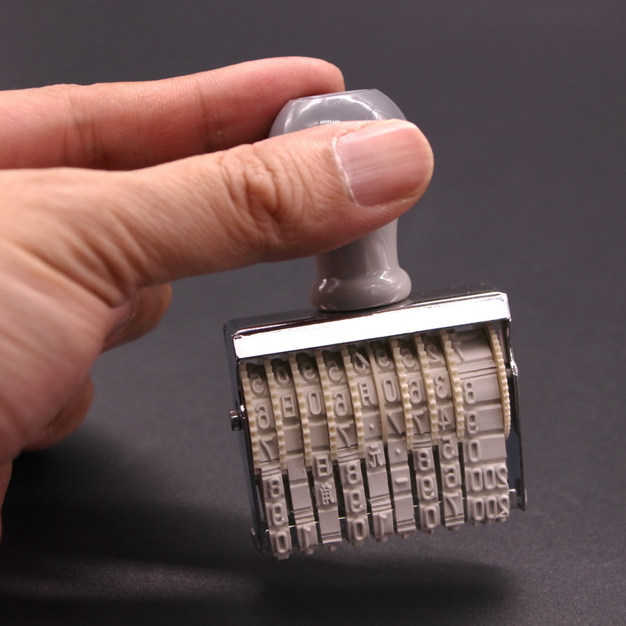 Multi-function runner seal rubber 9-digit adjustable number Price production date number 0-9 combination seal