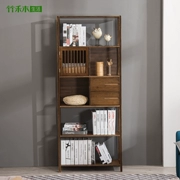 Giá sách Tủ sách đơn giản nhiều lớp Ngăn kéo bằng tre Kết hợp sàn Tủ sách Học sinh Sáng tạo Giá sách Trung Quốc mới - Kệ