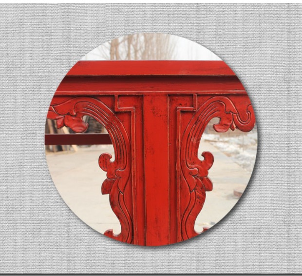 Khuyến mại Trung Quốc tân cổ điển đồ nội thất retro gỗ rắn trường hợp màu đỏ trường hợp một số bàn giao tiếp bạch đàn khắc trường hợp piano - Bàn / Bàn bàn trà nhật