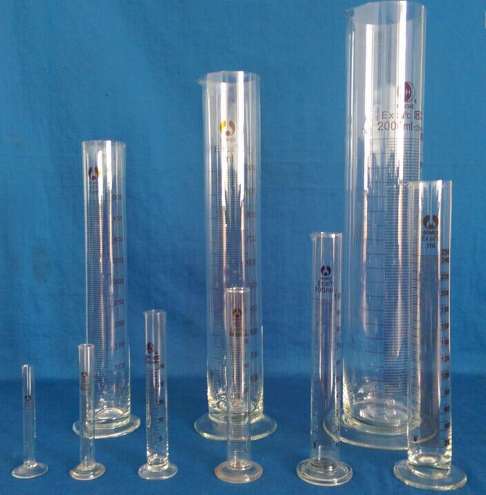 玻璃量筒25ml 带刻度量筒 误差0.5ml 北玻博美 实验耗材bomex