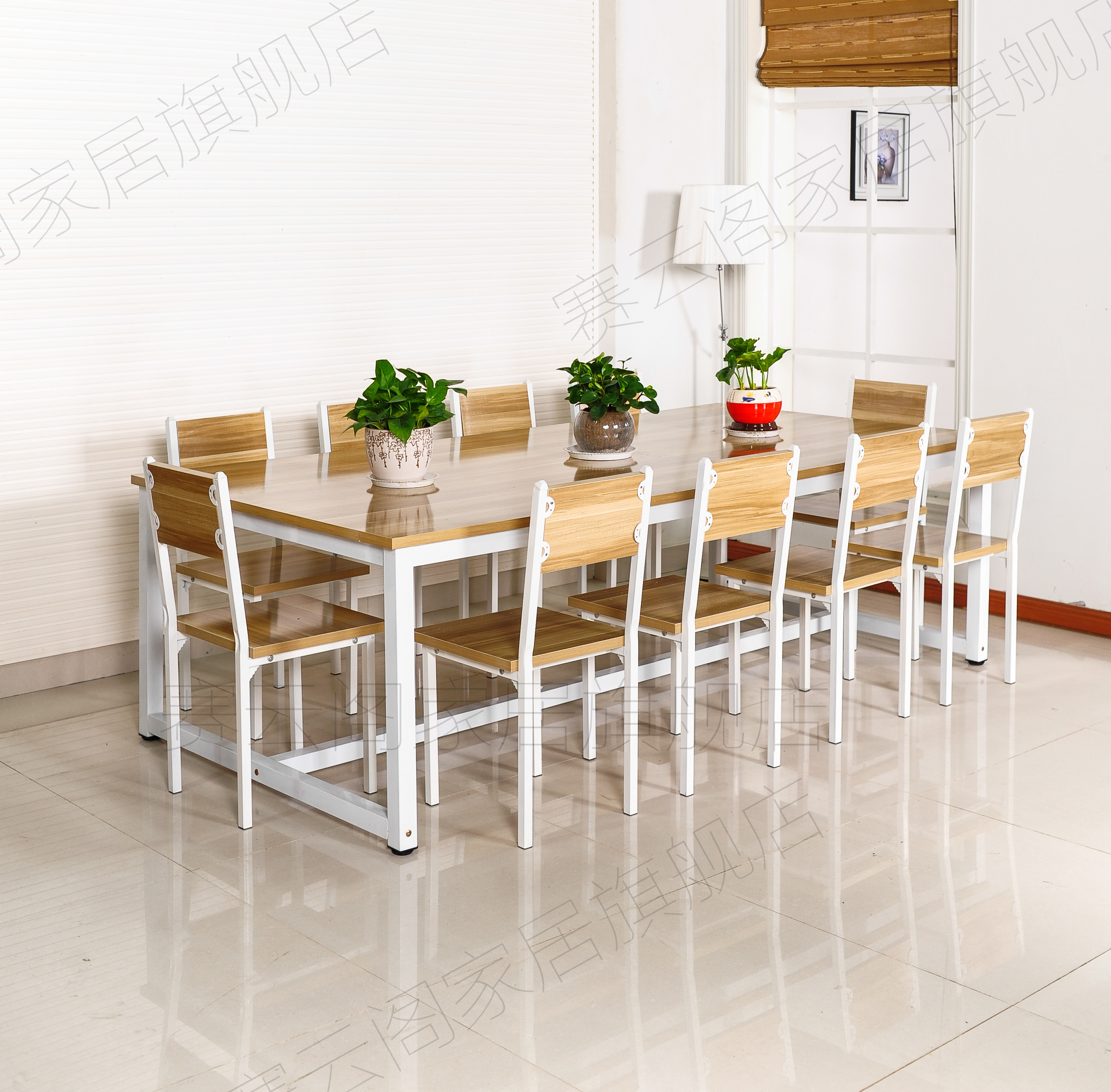 Bàn ghế văn phòng Saiyunge bàn hội nghị đơn giản hiện đại bàn ghế kết hợp đàm phán mở bàn hội nghị bàn dài tủ tài liệu