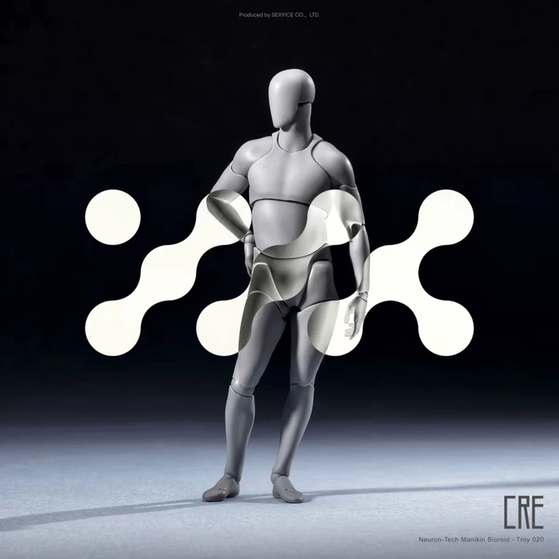 Ice Sense Studio Bionic Human Troy Neuroterminal Prosthesis White/Grey 6-Inch 1/12 Super Articulated Body