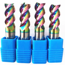3 Blades Plus Hard DLC Seven Color Coated Aluminum With Milling Cutter High-efficiency Notched Side Milling Non U Groove Mirror High Light Aluminum With Knife
