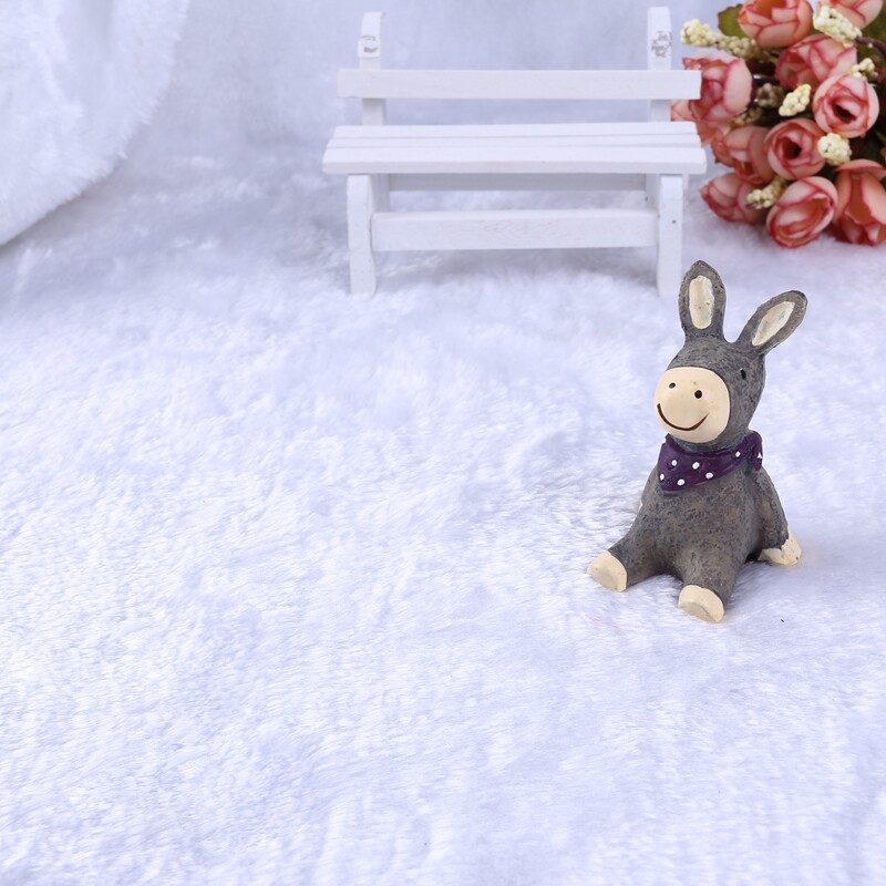 White short plush cloth Taobao photo shoot wild background cloth Underwear cosmetics shooting photography props Blanket