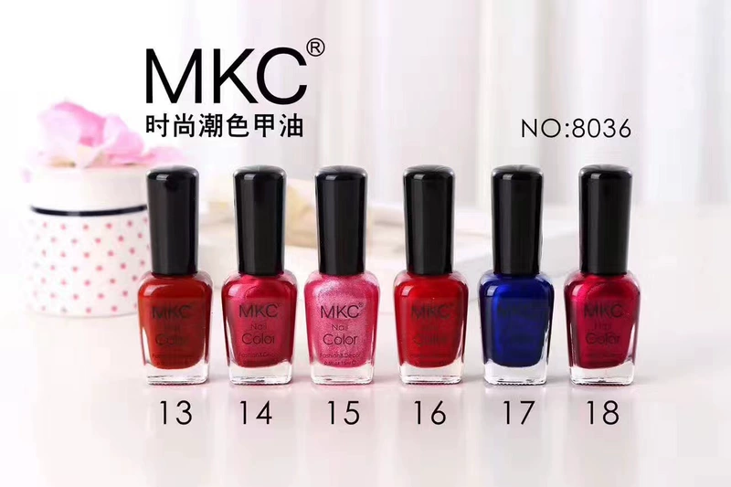 MKC Nail Polish Sản Phẩm Làm Móng Tay Lớn Màu Đỏ Bí Ngô Màu Nude Màu Rượu Vang Đỏ Trong Suốt Màu Đen Kéo Dài Thân Thiện Với Môi Trường Không độc hại nail màu tím