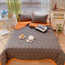Cotton cotton summer quilt four-piece set of machine washable air conditioning is light luxury Tide brand spring and autumn summer cold quilt dormitory quilt thin