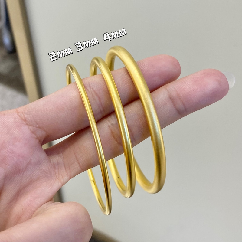 Pure Gold 999 Gold 5D Cyanide-Free Hollow Ancient-Style Plain Ring Bracelet, Simple and Versatile