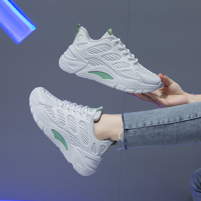 小白老爹鞋女潮ins2021新款夏季透气春秋网红爆款女运动休闲鞋子