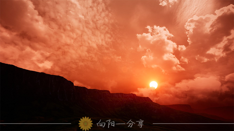 Dynamic Skydome UE4蓝图动态天空 日夜循环 太阳月亮大气云恒星