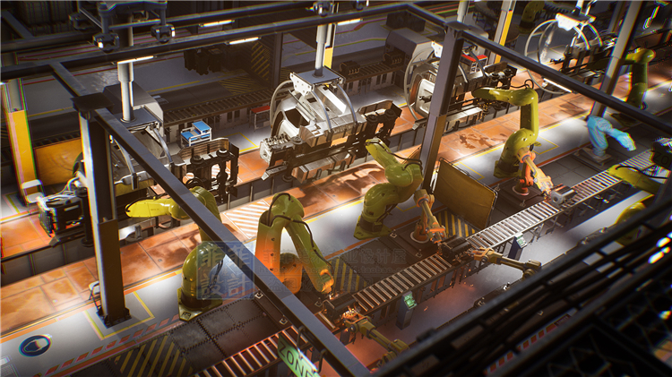UE4 虚幻4 大型汽车工厂重型卡车生产线办公区车间工业场景3D_2d084b95.jpg