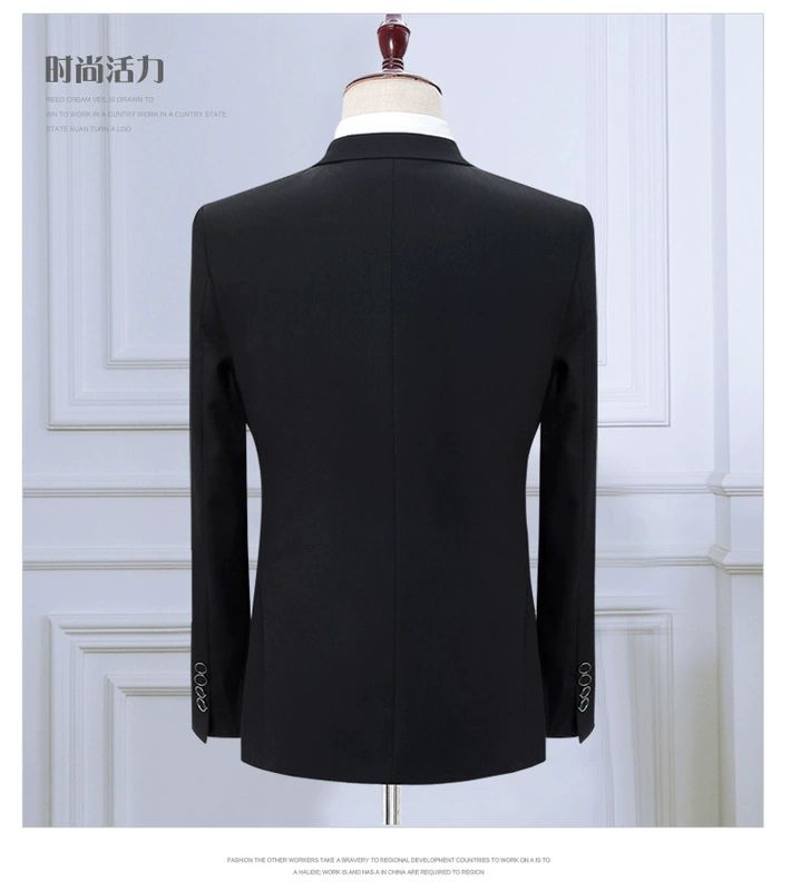 Bộ đồ vest nam phiên bản Hàn Quốc của bộ đồ nhỏ tự trồng thường ngày phù hợp với mùa thu đông