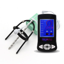 Lele Wo male masturbation shock orgasm device penis ring turtle Hood urethra blocking horse eye plug smal toys