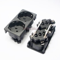 Two European embedded socket 16A wiring module meaning German standard two-digit Jack E-016 power socket