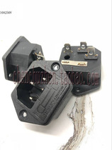 Factory direct AC power pin socket BX-8B with spiral hole pin socket with fuse holder
