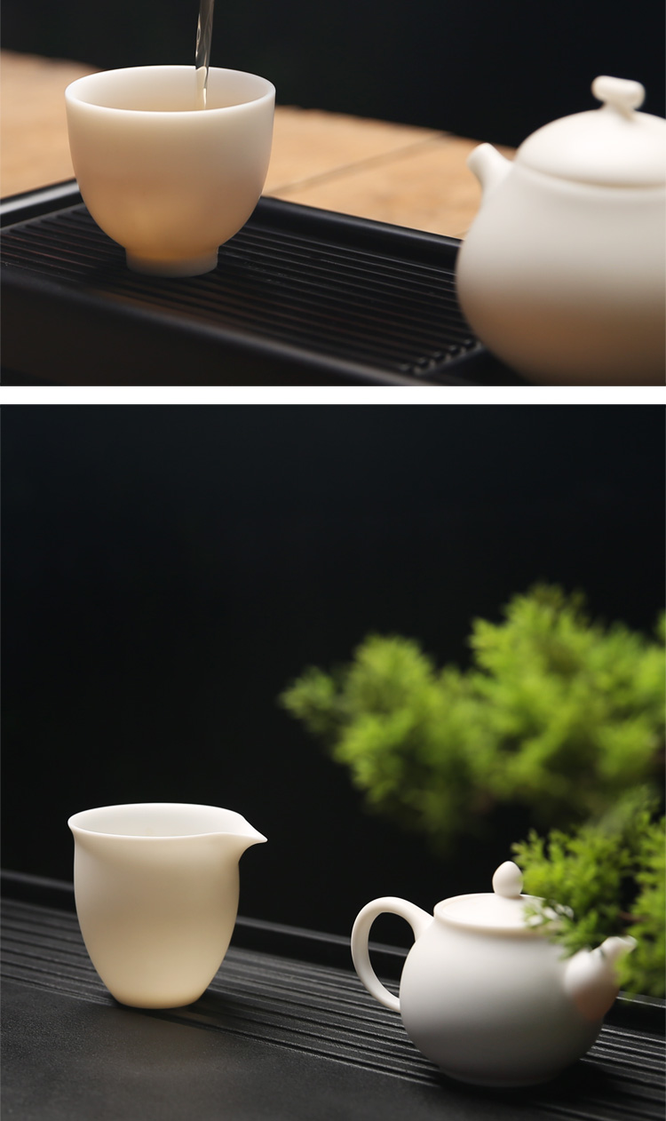 Ceramics fair collect dehua white porcelain cup single ceramic tea cup tea sea points) and a cup of tea tea accessories