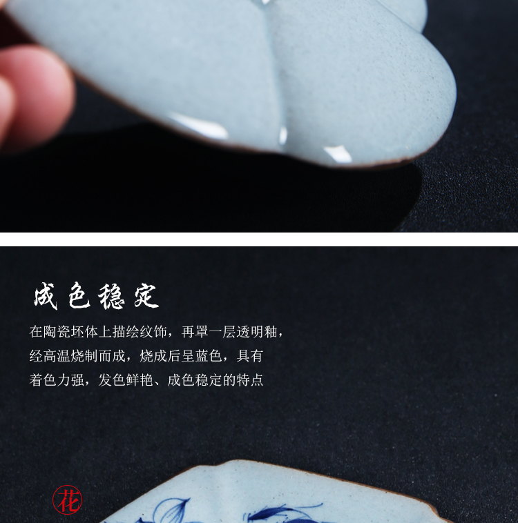 The Product cyber space antique glaze porcelain remit hand - made porcelain cup mat kung fu tea tea accessories heat insulation cup mat