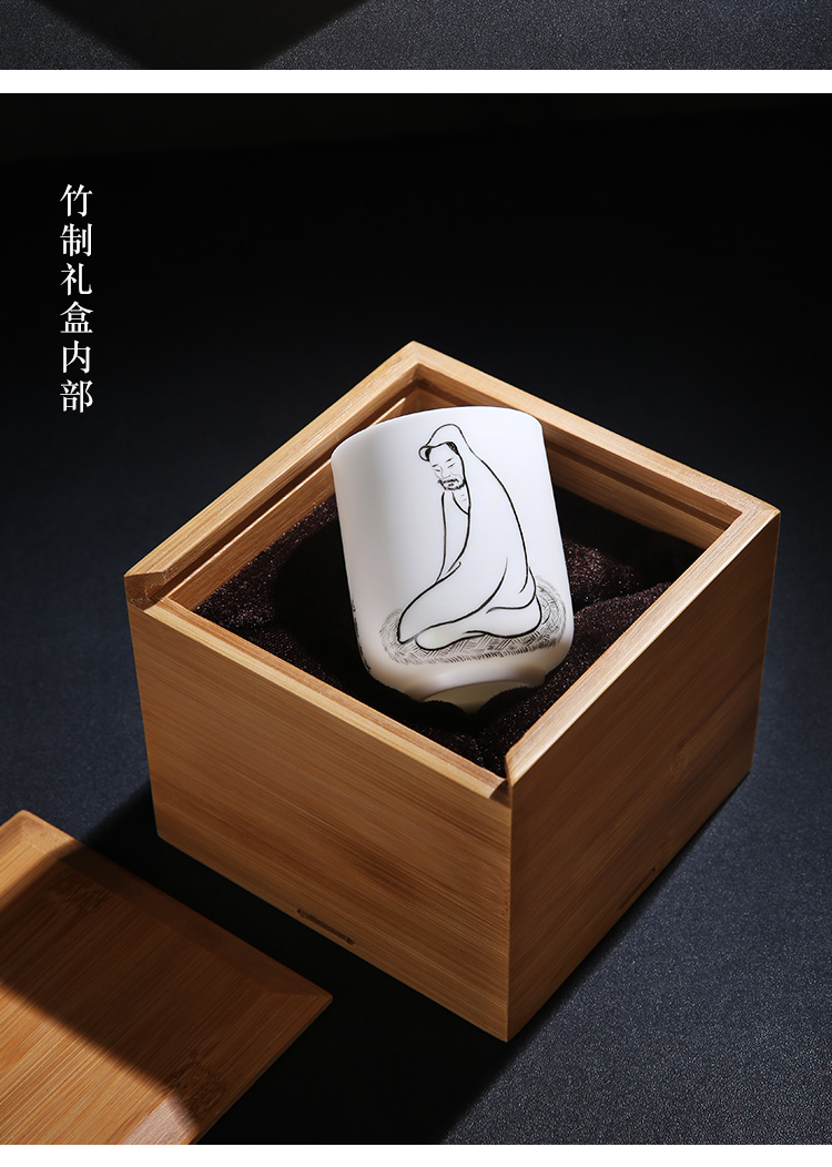 The Product sample tea cup hand - made porcelain remit dehua white porcelain teacup zen Buddha master single cup what faced ceramic tea set