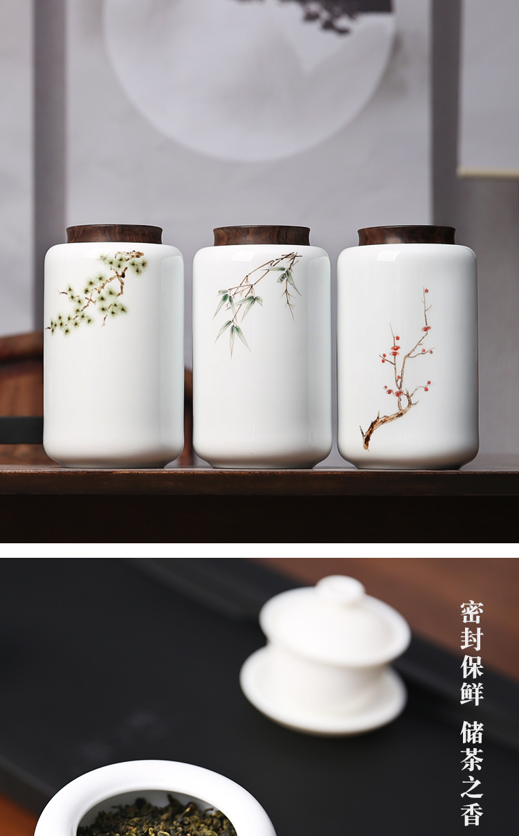 The Product porcelain sink ceramic tea pot high - white tin foil sealed container storage POTS tea warehouse domestic large pot